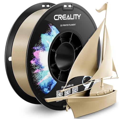 CREALITY PETG Filament 1.75mm 3D Printer Filament, 1kg (2.2lb) Neatly Wound Spool, Dimensional Accuracy ±0.03mm, Fit for Ender, Bambu Lab, Anycubic,ELEGOO FDM Printers, Beige - color: 1kg Beige Petg With Spool, size: 1.75 mm