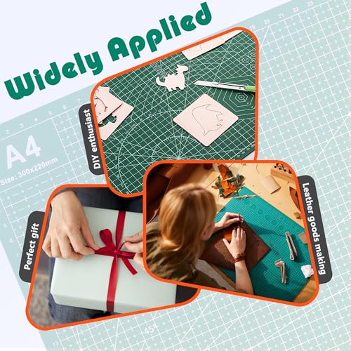 2 Packs A4 Cutting Mats, 12'' x 9'' Double Sided Cutting Mat - size: 12 x 9 inches