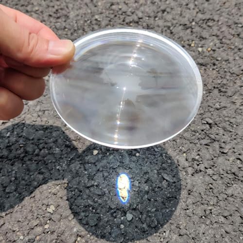 Six Seasons Φ100mm(3.94") Fresnel Lens, 100mm(4") Focal Length PMMA, Shatterproof Magnifier for LED Lighting & Optical Education - size: Focal Length 100mm