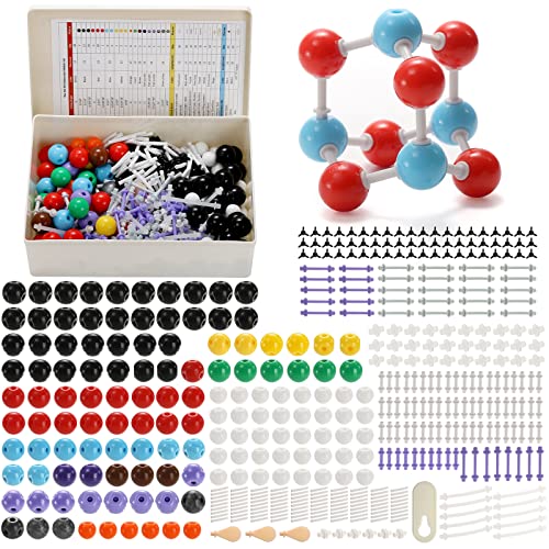 SOUJOY 444 Pcs Chemistry Molecular Model for Building Organic and Inorganic Structures, 3D Visual Science Learning Set with Atoms Bonds, Links and Short Link Remover Tool for Students, Teachers