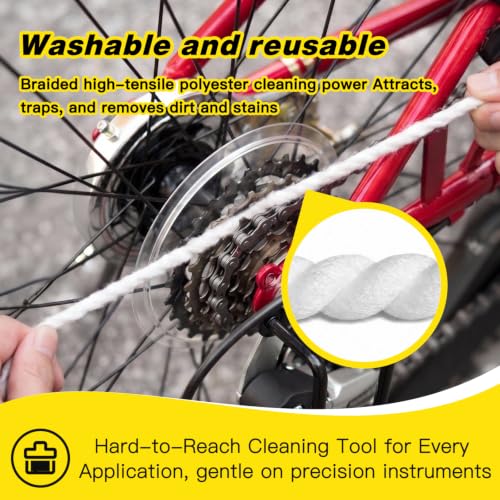 Gear Floss–40 Reusable Ropes, 5 Lint-Free Cloths, 2 PTFE Grease Syringes