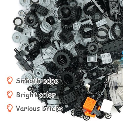 298Pcs Wheels and Axles Set Tires City Car Parts Building Brick Accessories - color: 298pcs