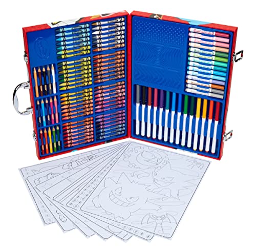 Crayola Pokémon Imagination Art Set (115pcs), Kids Art Kit, Coloring Supplies, Pokemon Toys, Pokemon Gift for Boys & Girls, Ages 5+ - style: Pokémon