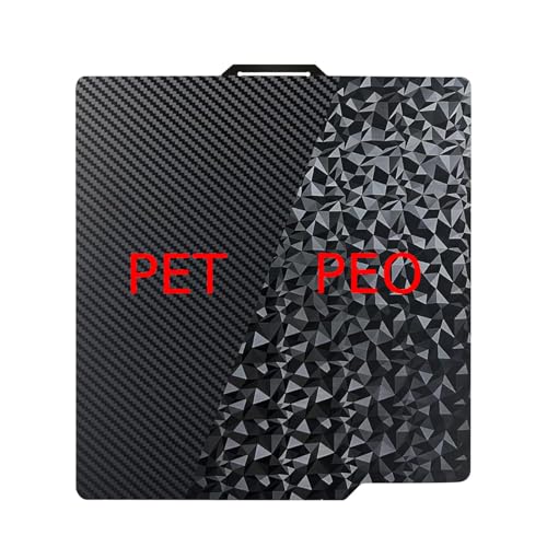 Black Spring Steel PEO & PET Dual-Sided Smooth Build Plate for Bambu Lab X1C/X1E/P1S/P1P/A1/P2S, 257x257 mm Flexible Magnetic Heated Bed, 3D Printer Accessories - color: Diamond PEO+Carbon Fiber PET