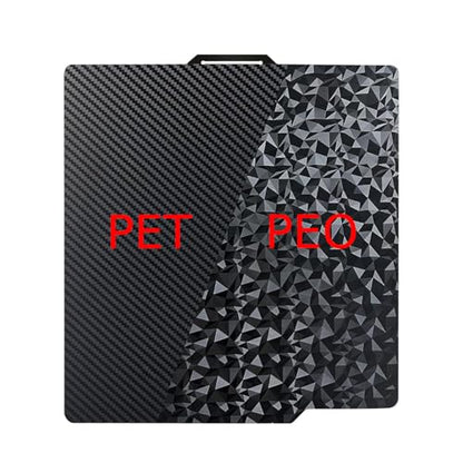 Black Spring Steel PEO & PET Dual-Sided Smooth Build Plate for Bambu Lab X1C/X1E/P1S/P1P/A1/P2S, 257x257 mm Flexible Magnetic Heated Bed, 3D Printer Accessories - color: Diamond PEO+Carbon Fiber PET