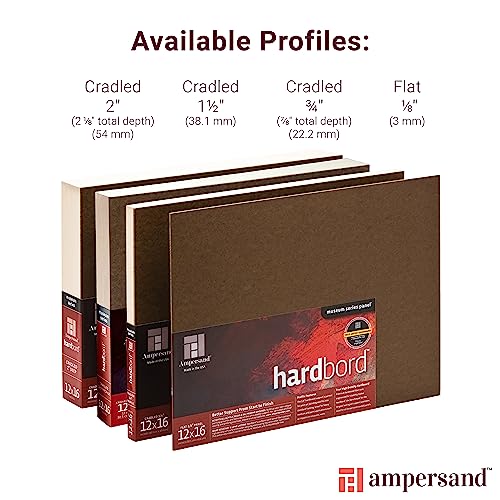 Ampersand Hardbord 1/8 Inch 18X24 - color: Flat Profile, size: 18" x 24" x 1/8"