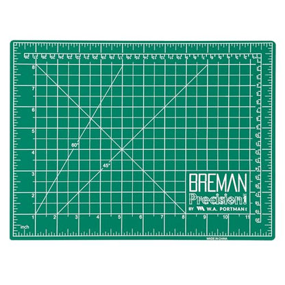 Breman Precision Large 9x12 Green Cutting Mat, Self Healing Cutting Board - color: Green/Black, size: 9x12