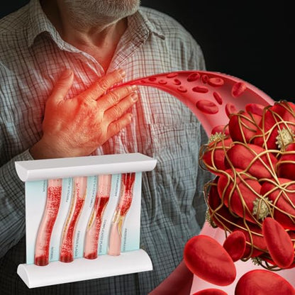 4-Stage Atherosclerosis Artery Model, LDL Plaque Blood Vessel Teaching Aid