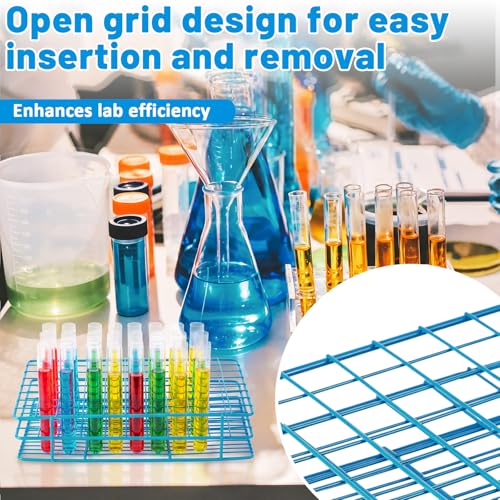 Test Tube Holder Rack, 96-Place Stainless Steel Wire, 13-20 mm