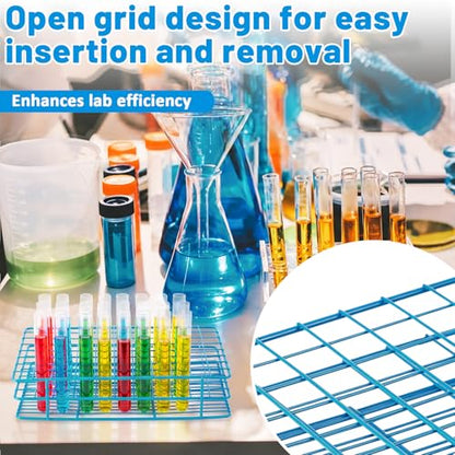 Test Tube Holder Rack, 96-Place Stainless Steel Wire, 13-20 mm