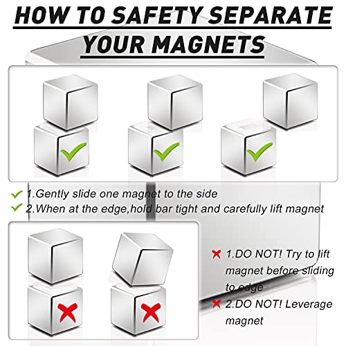 MIKEDE Strong Magnets, 25x25x25 mm High Power Large Neodymium Magnets - size: 25x25x25mm