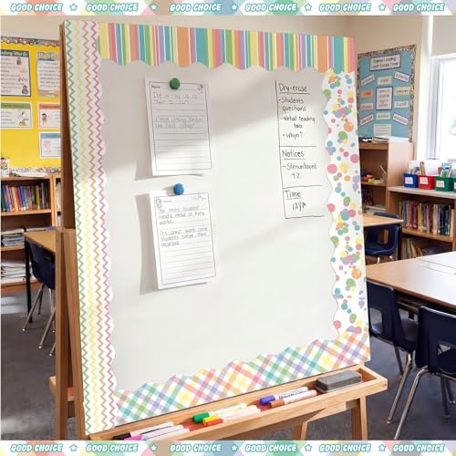 Containlol 118ft Bulletin Board Border Classroom Border, Macaron Pastel - style: Macaron Pastel