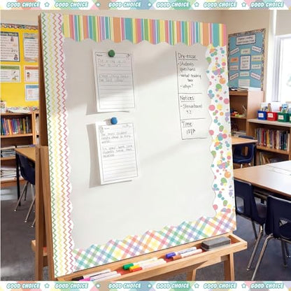 Containlol 118ft Bulletin Board Border Classroom Border, Macaron Pastel - style: Macaron Pastel