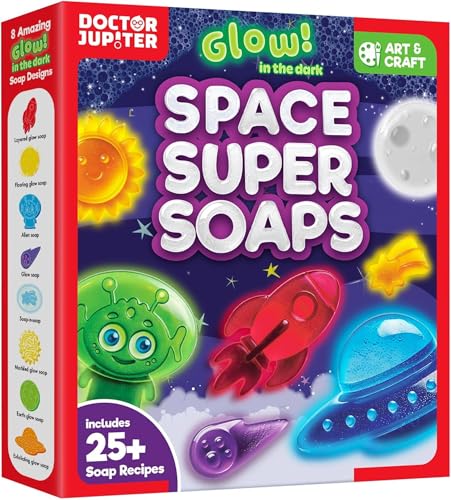 Doctor Jupiter Glow in The Dark - Space Soap Making Kit for Kids Ages 6+ - style: Space Super Soaps: 6+