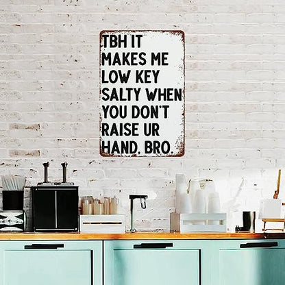 High School Classroom Funny Math s English Classroom Decor Junior High Sign Science Retro Nostalgic Metal Tin Sign Wall Quote Living Room Bathroom Gym Gift for Friends Family Lady 8x12 Inch