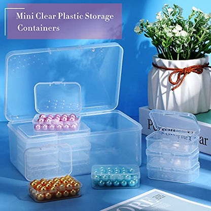 13 Pack Small Plastic Bead Organizers with Clear Case, 2.5 x 1.8 x 0.8 Inch - size: 2.5 x 1.8 x 0.8 Inch