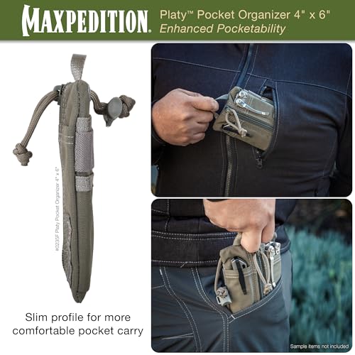 Maxpedition Platy Pocket Organizer, EDC Tool Pouch, Neck Wallet - color: Foliage, size: 4" x 6"