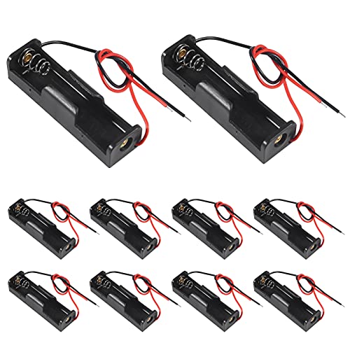 ACEIRMC AA Battery Holder Bundle 1.5V Single AA Battery Holder, 2 X 1.5V 3V AA Battery Holder, 3 X 1.5V 4.5V AA Battery Holder, 4X 1.5V 6V AA Battery Holderwith Leads (10pcs 1 Slot) - color: 10pcs 1 slot