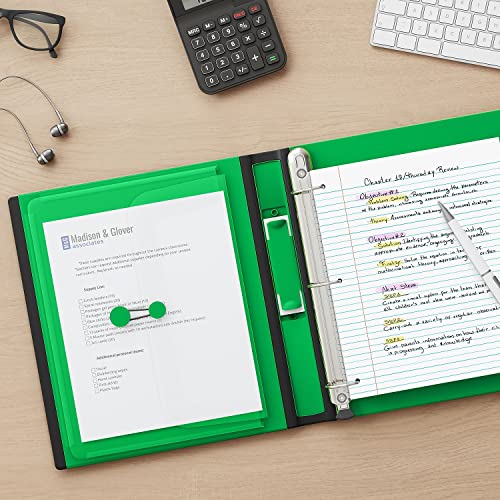 Staples Better View 1-Inch D-Ring Binder, Green, 275 Sheets - color: Green, size: 1-Inch
