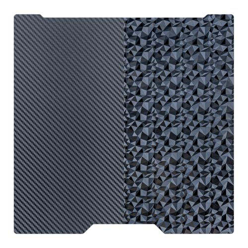335 x 346.5 mm PEO+PET Build Plate for Bambu Lab H2C/A2L, Dual-Sided Diamond & Carbon Fiber Pattern, Flexible Magnetic Spring Steel - color: PEO & PET (Diamond & Carbon Fiber), size: H2C/A2L