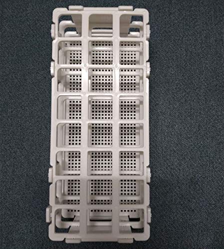 3 Packs Plastic Test Tube Rack, 24 Holes Lab Test Tube Rack Holder for 25mm Test Tubes, White, Detachable (24 Holes) - color: 24 Holes