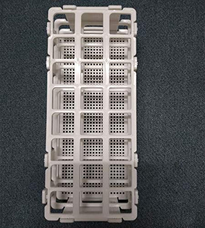 3 Packs Plastic Test Tube Rack, 24 Holes Lab Test Tube Rack Holder for 25mm Test Tubes, White, Detachable (24 Holes) - color: 24 Holes