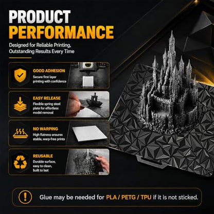 PEO PET 3D Printer Build Plate Bambulabs X1/P1/P2/X2/A1 Plate 257x257mm