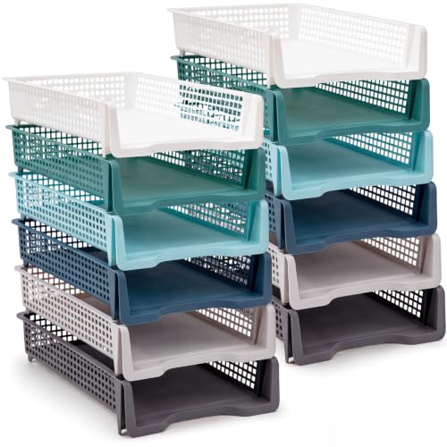 Geetery Turn in Trays Classroom, Morandi Color, Set of 12 - color: Morandi Color