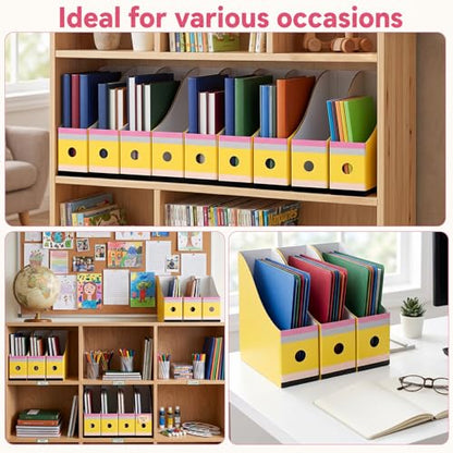 20 Pack Pencil Book Bins for Classroom Cardboard Magazine File Holders - style: Pencil