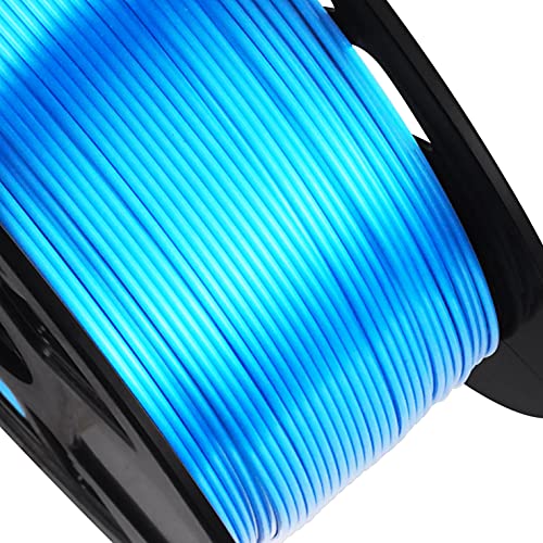 BBLIFE Silk PLA Filament, Sapphire Blue 1.75mm PLA 3D Printer Filament - color: Blue
