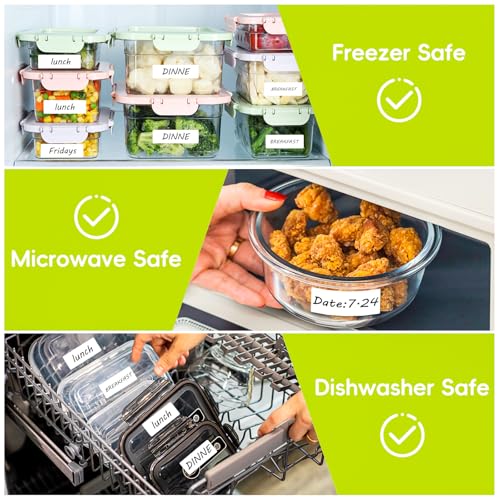 1200 Blank Removable Freezer Labels with Perforation Line for Easy Distribution and Use. Waterproof and Oil-Resistant, Suitable for Food Containers, Jars, and Kitchen Organization.(1 "x 3") - size: 1200 Pcs - 1 "x 3"
