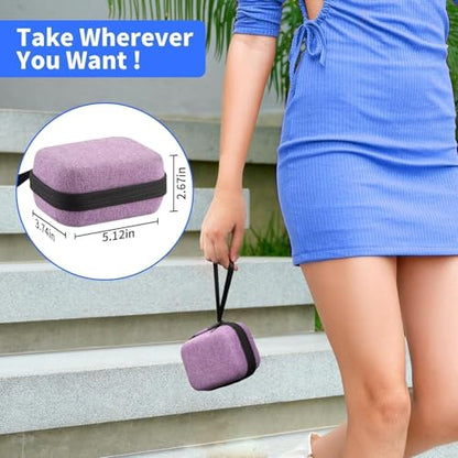 Mviioe Portable Insulin Peptide Vial Case Fits 10ml Short Bottles, Purple - color: Purple-6 Slots