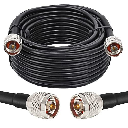 XRDS -RF N Male to N Male 35FT Coax Extension Cable, Type N KMR240 50 Ohm, Low Loss Pure Copper - size: 35 FT
