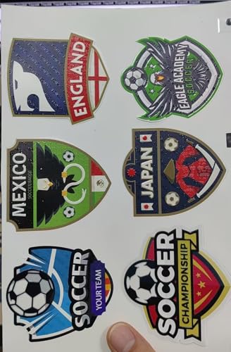 A3 11.5× 16.5Inch TPU Film 50Sheets For UV DTF Printer Or UV Flatbed Printer Printing With Heat Transfer Hot Melt Adhesive Wordcup Football Jersey Logo Patch Silicon 3D TPU UV Film White