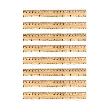 144 Packs Wooden Rulers, 8 Inch Double Sided Wood School Ruler for Home, Student, Office Use, 2 Scale,by GNIEMCKIN - size: 144 Packs 8 Inch