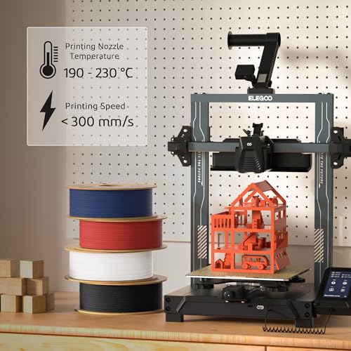 ELEGOO Matte PLA 3D Printer Filament Matte Black 4KG 1.75mm 4 Colors - color: Black-4 Pack