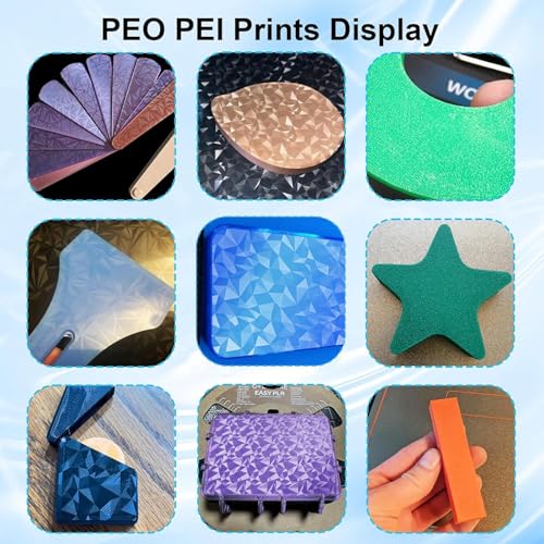 IdeaFormer-3D Diamond PEO Textured PEI Build Plate for Bambu Lab A1 Mini, PEO PEI Textured Spring Steel Plate Flexible PEO PEI Sheet 184x184mm for Bambu A1 Mini - color: Smooth PEO+Textured PEI