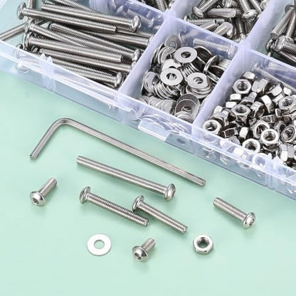 580 PCS M3 Screws Assortment Kit, Hex Button Head Screws with M3 Bolts Set - size: M3
