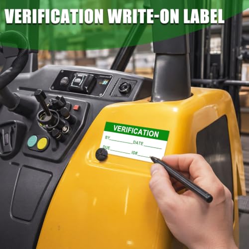 350 Pcs Verification Labels, 1.5" x 0.625", No Flap with Dispenser Box - style: No Flap with Dispenser Box