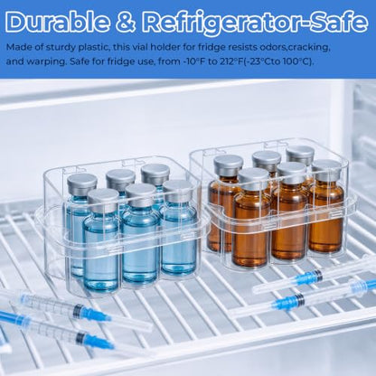 10-Pack 3mL Vial Storage Case, 6-Slot Insulin & GLP-1 Organizer - size: 3ml 6-slot 10pcs