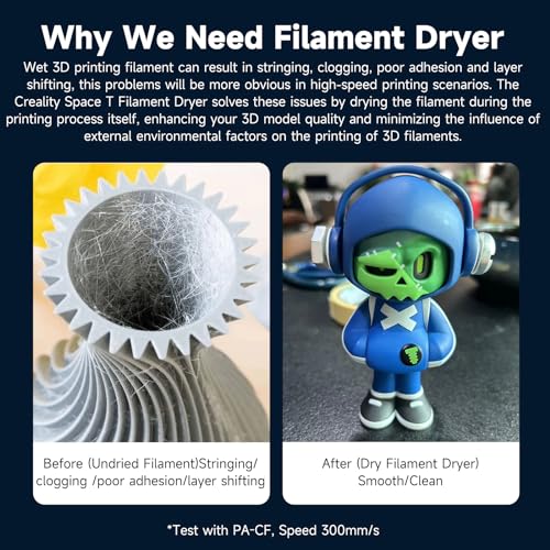 2026 New Official CREALITY Space Pi Filament Dryer, 360° 110W PTC Hot-Air Heating 3D Printer Filament Dryer Box with Fan, Upgraded Filament Dehydrator Storage for PLA ABS PETG PA Filament 1.75 2.85mm - color: Creality Space Pi Filament Dryer