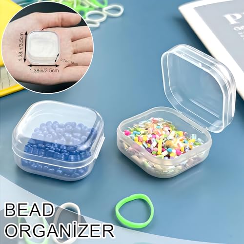 DUOFIRE Bead Organizer 10 Pack Clear Small Plastic Containers Mixed Sizes - size: Mixed Sizes(10 packs)