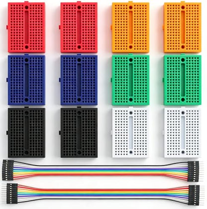 12Pcs 170 Hole Mini Breadboard Kit Compatible with Arduino