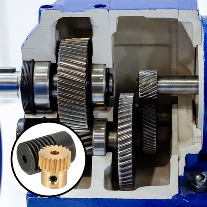 uxcell Worm Gear Set 20T 0.5 Module 20:1 Reduction Rate, Right Rotation Drive Gear Box Wheel Reduce Transmission Part (Brass Gear-3mm Bore, #45 Steel Rod 3mm Bore) - size: Gear-3mm, Rod-3mm Bore, style: 0.5M-20T