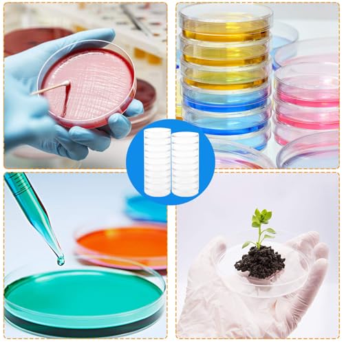 30 Pack 90 x 15mm Plastic Bioresearch Sterile Petri Dishes with Lids - size: 30pcs 90MM