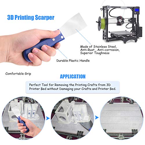 Glarks 34Pieces 3D Printer Nozzle Cleaning Removal Tool Kit, Including 0.35mm 0.4mm Cleaning Needles, Wood Carving Tools Kit, Knife Clean Up Kit, Tweezers, Scraper, Wire Cutter