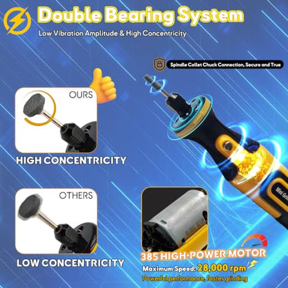 7.2V Mini Cordless Rotary Tool, 59 Attachments for DIY Crafts - size: 7.2V