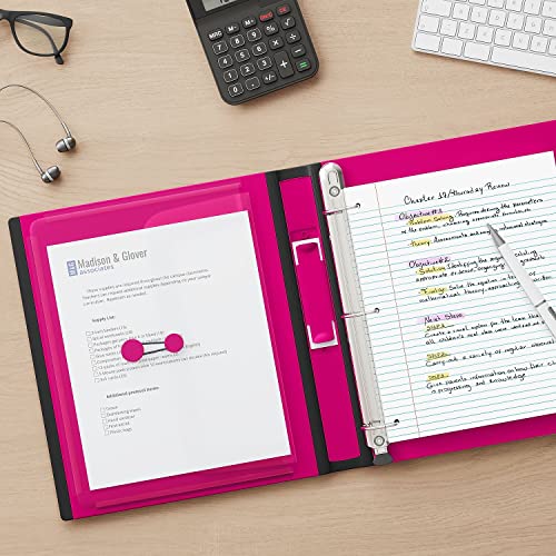 Staples Better View 1-Inch D-Ring Binder, Pink, 275 Sheets - color: Pink, size: 1-Inch