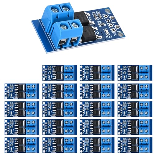 15A (Max 30A) 400W MOSFET Trigger Switch Drive Module 0-20KHz PWM Regulator Control Panel DC 5V-36V Electronic Switch Control Board DC Motor Speed Controller (Pack of 20) - style: 20PCS