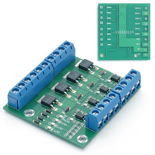 MOSFET Module MOSFET Switch 4 Channel Drive Module Metal Oxide Semiconductor Field Effect Transistor 400w Dc 3.7-27v 10a Large Power Pwm Adjustment Electronic Switch Control Board